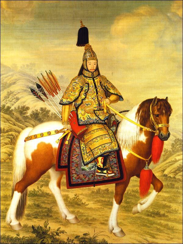 郎世宁所作乾隆帝戎装