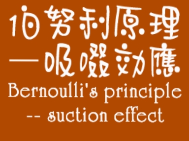 伯努利吸啜效应 伯努利吸啜效应