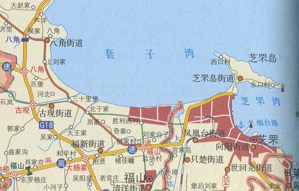 芝罘岛位置及境域