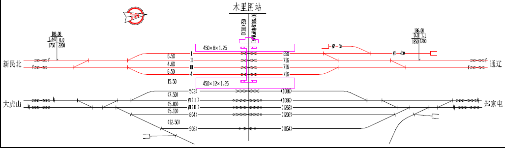 木里图站平面布置图 木里图站平面布置图