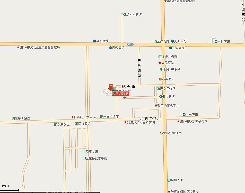 额济纳旗旗府地图 额济纳旗旗府地图
