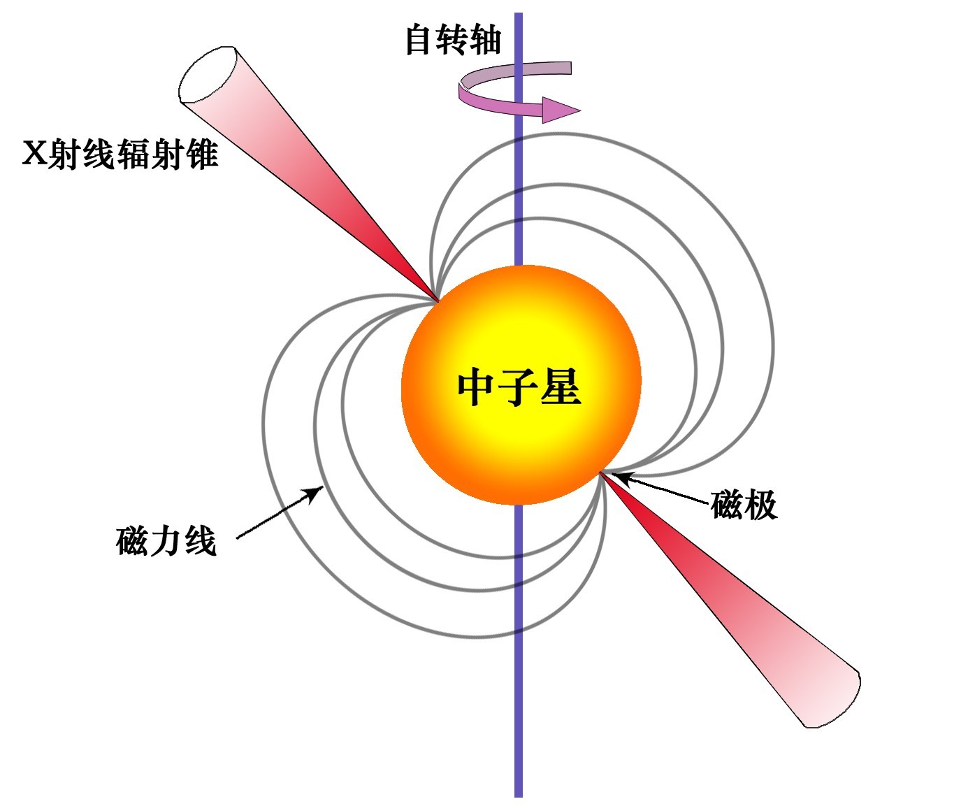 图2 脉冲星信号辐射模型 图2 脉冲星信号辐射模型
