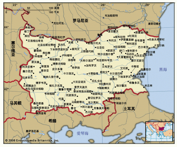 保加利亚 地图 保加利亚 地图