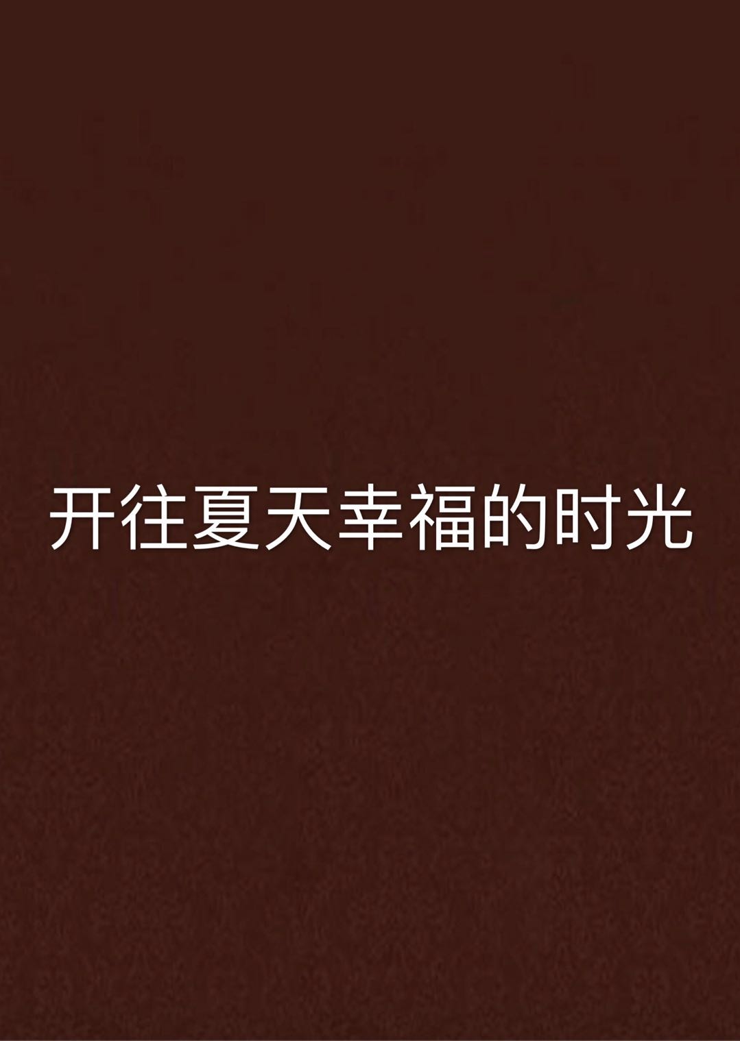 开往夏天幸福的时光