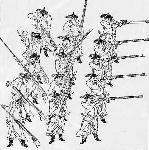 明崇祯八年(西元1635)轮番更放西洋铳图