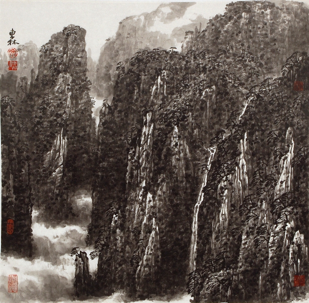 山水画 水墨太行