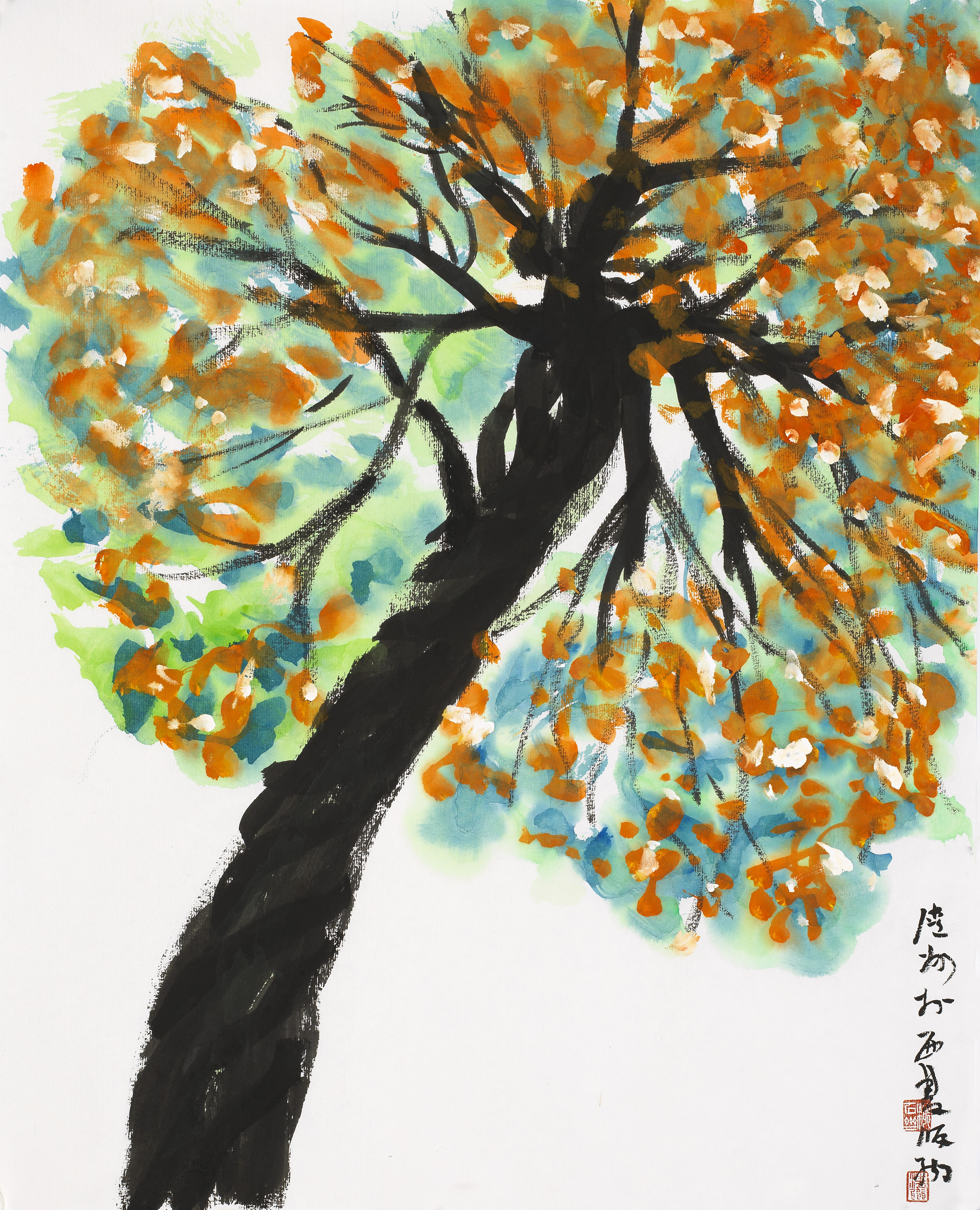 仰望(王清州画作)