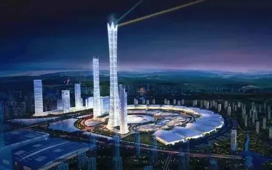 南宁市第二高楼,中国东协博览中心为585米。 南宁市第二高楼,中国东协博览中心为585米。