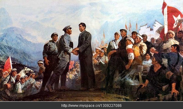 毛泽东、朱德胜利会师 毛泽东、朱德胜利会师