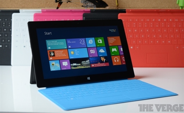 正在运行Windows RT 8.1 的 Surface