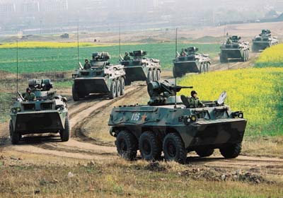 解放军92式轮式步兵战车编队 解放军92式轮式步兵战车编队