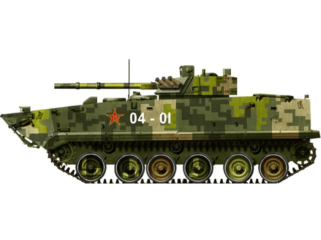 ZBD-97步兵战车侧视线图 ZBD-97步兵战车侧视线图