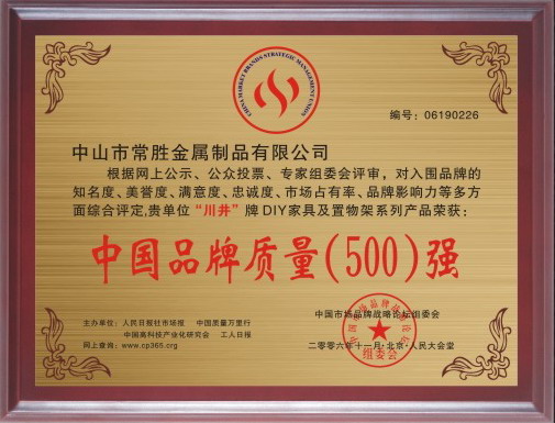 “川井”-中国品牌质量500强
