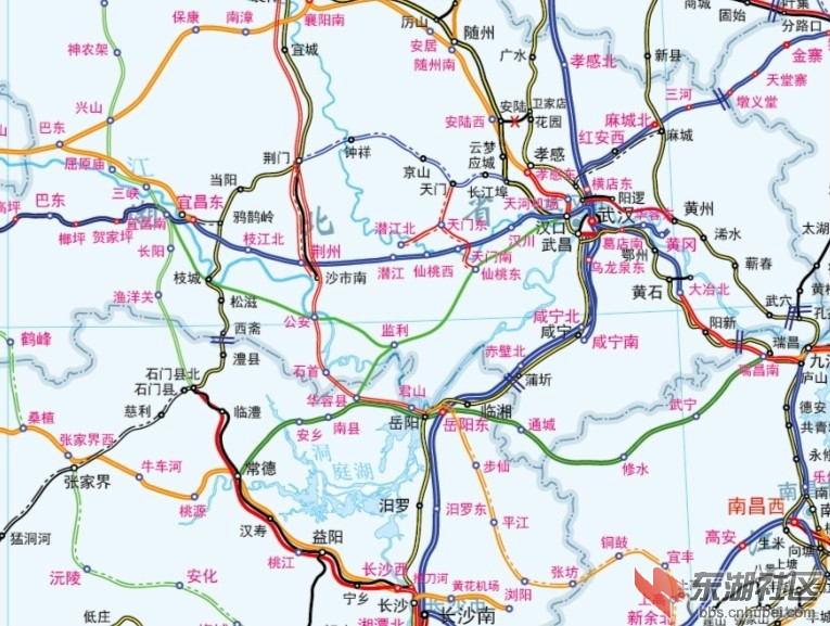 江汉平原铁路规划图 江汉平原铁路规划图