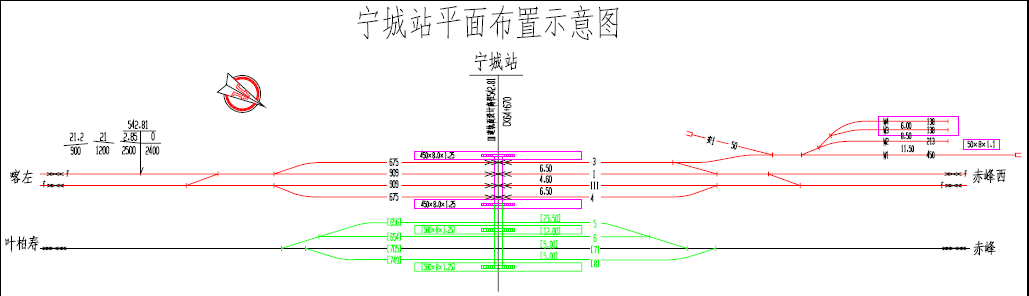 宁城站平面布置图 宁城站平面布置图