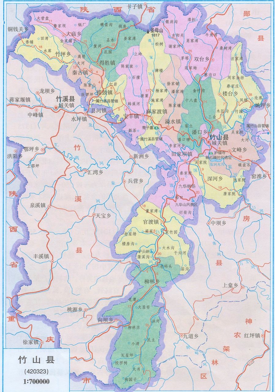 竹山县地图 竹山县地图