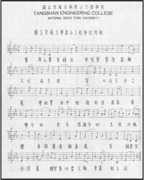 唐山工程学院院歌