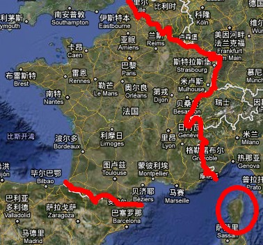 科西嘉岛在法国的位置 科西嘉岛在法国的位置