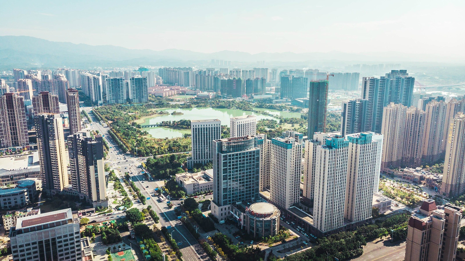 航拍章江新区
