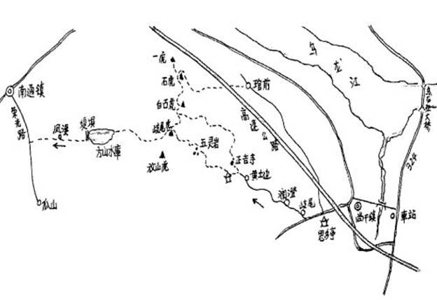 五虎山手绘地图