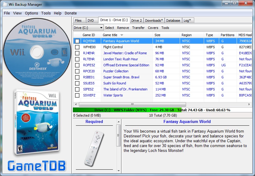 Wii backup manager Wii backup manager