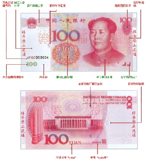 第五套人民币100元纸币