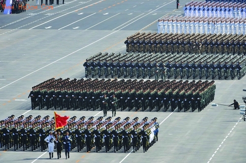 2009天安门阅兵的分列式 2009天安门阅兵的分列式