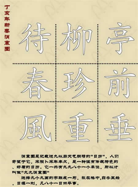 消寒图的文字样式
