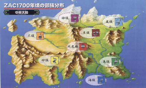 ZAC1700年中央大陆族群分布