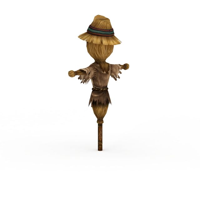稻草人(农田间驱赶鸟雀的偶人)