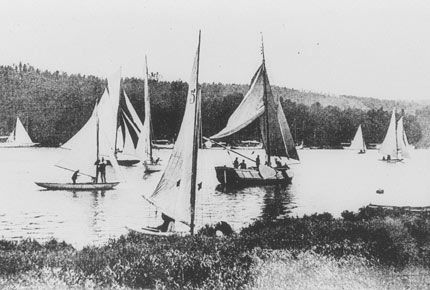 1900年5月巴黎奥运会,帆船比赛现场 1900年5月巴黎奥运会,帆船比赛现场