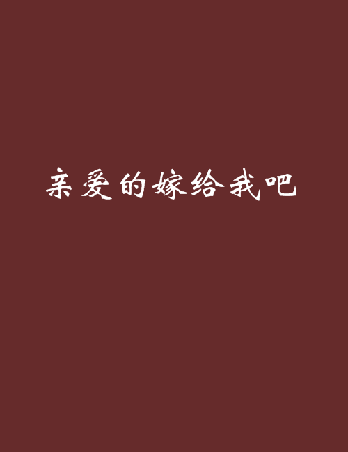 亲爱的嫁给我吧(小说)