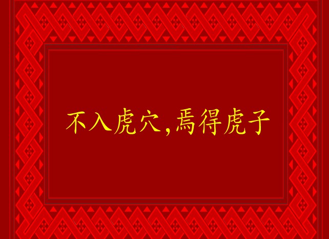 不入虎穴,焉得虎子 不入虎穴,焉得虎子