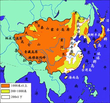 东亚地形