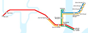 PATH路线图(平常时段) PATH路线图(平常时段)