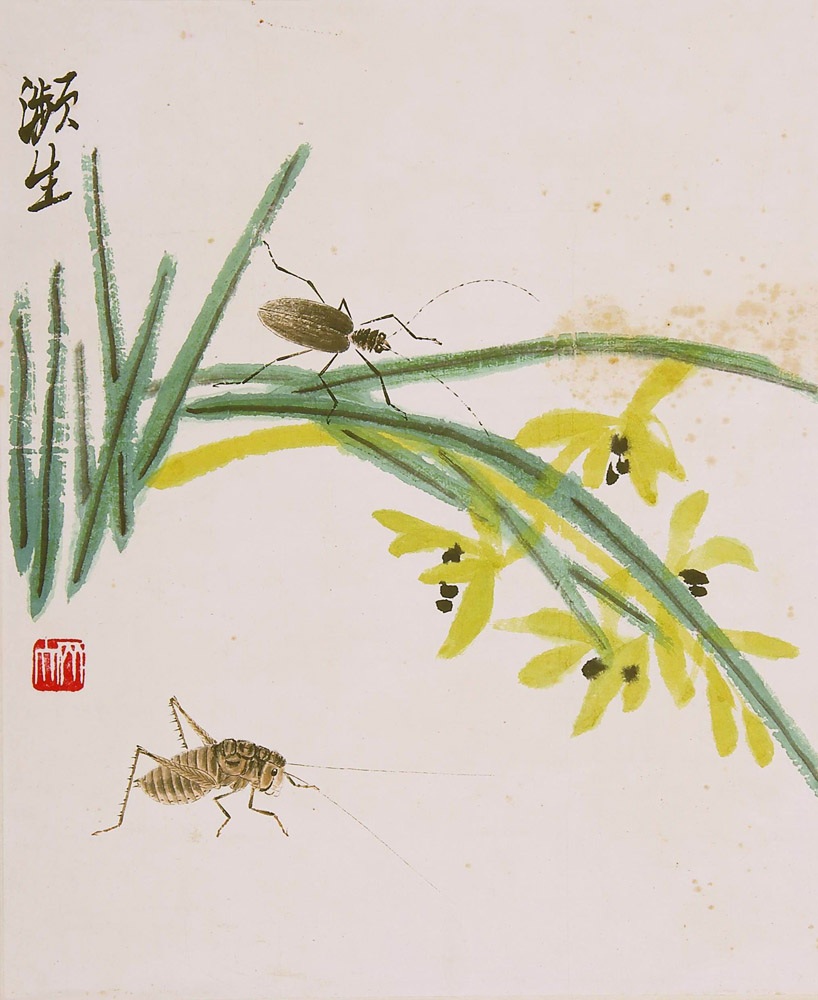 草虫(昆虫在中国画中的别称)
