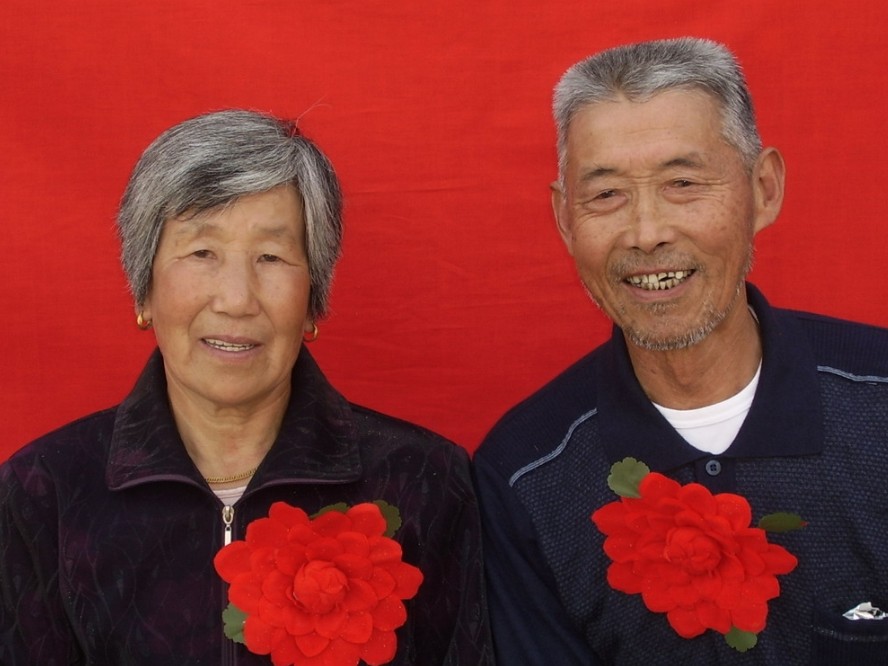 老年夫妇金婚照 老年夫妇金婚照