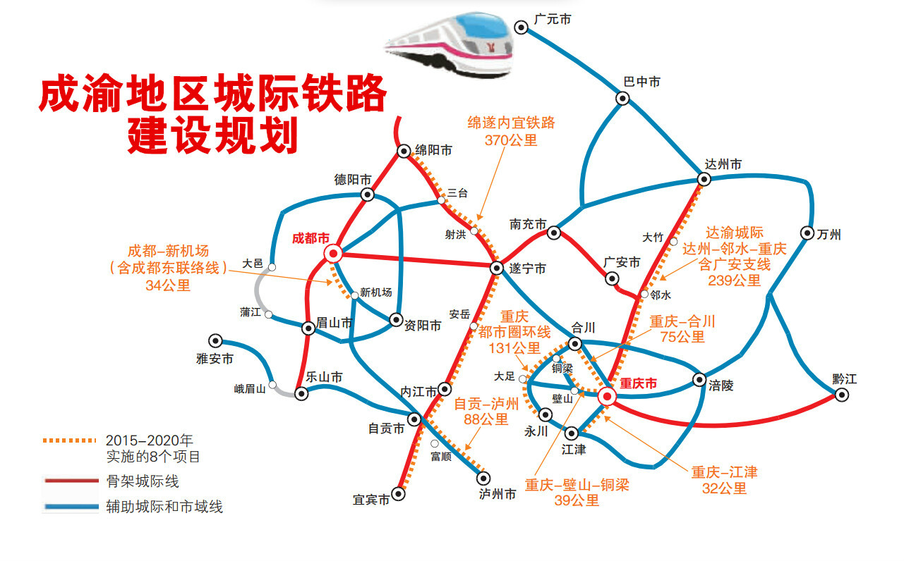 成渝地区城际铁路建设规划 成渝地区城际铁路建设规划