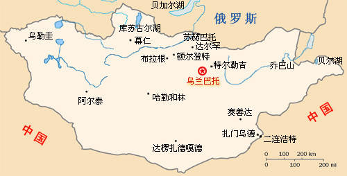 蒙古国地图 蒙古国地图