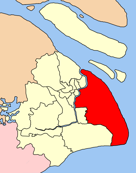 浦东新区在上海市的位置
