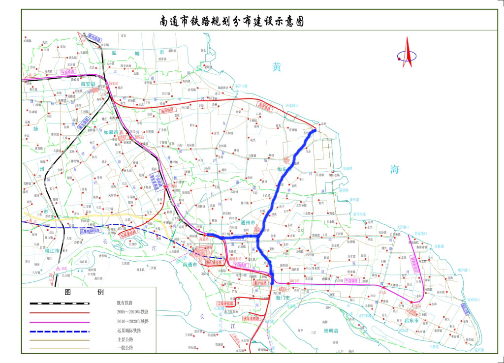 南通铁路规划图 南通铁路规划图
