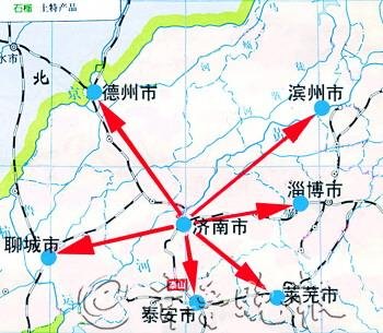 济南都市圈示意图 济南都市圈示意图