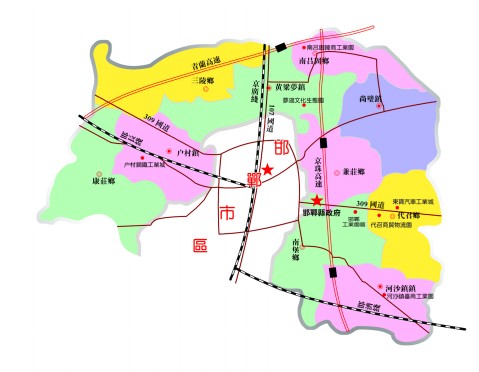 邯郸县政区图