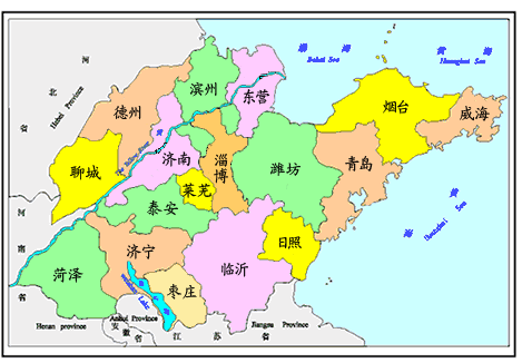 山东省行政区域地图