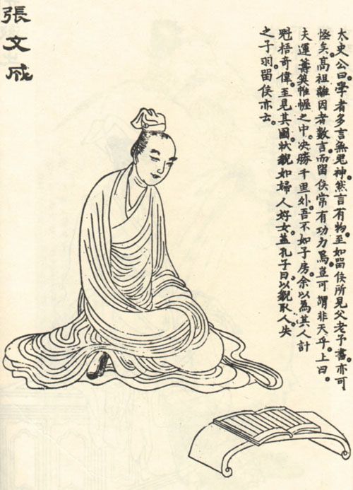 张良像