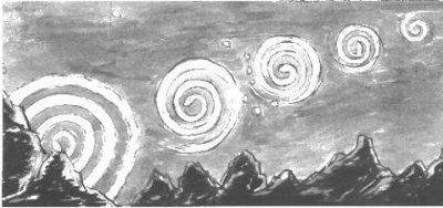 1981年华县螺旋型UFO目击模拟图 1981年华县螺旋型UFO目击模拟图