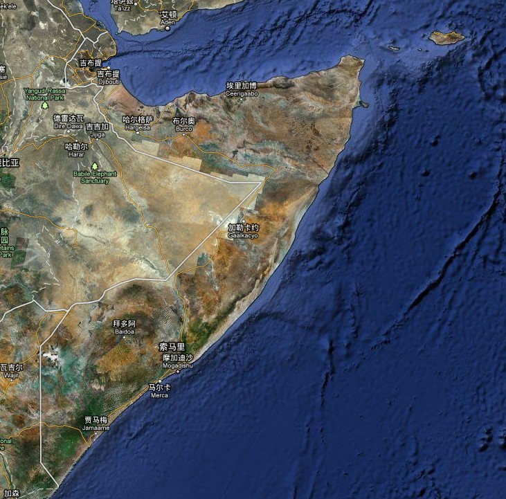 索马里卫星地图 索马里卫星地图