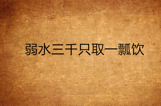 弱水三千只取一瓢饮
