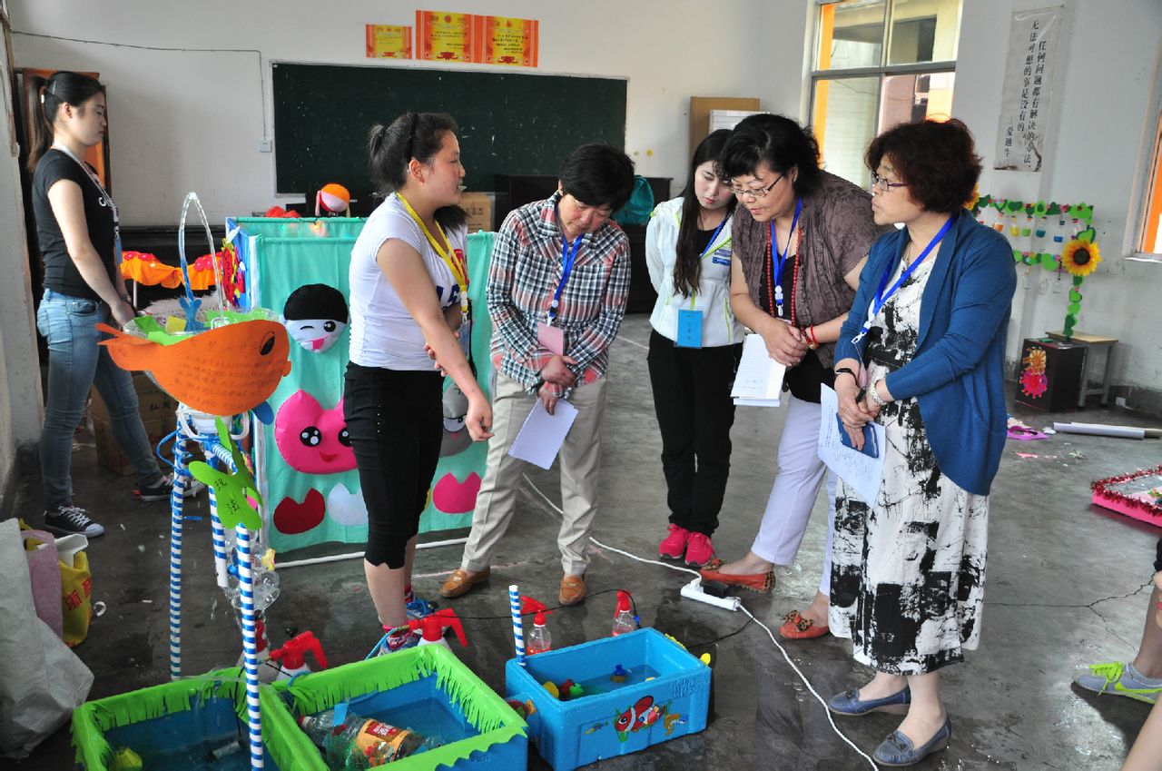 学前教育专业技能大赛手工比赛现场