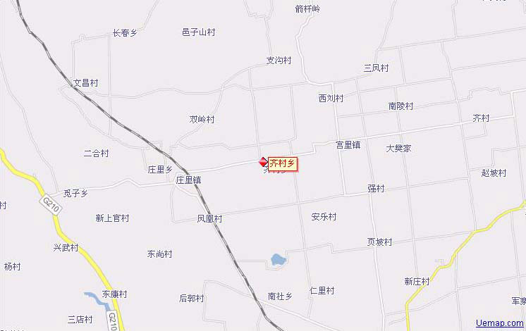 富平县齐村乡周边略图